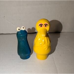 Vintage Fisher Price Little People Big Bird Cookie Monster Sesame Street